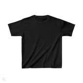 Çocuk Unisex Basic T-Shirt - Siyah thumbnail 2