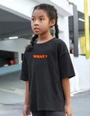 Çocuk Unisex Baskılı T-Shirt - Siyah thumbnail 2