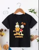 Çocuk Unisex Baskılı T-Shirt - Siyah thumbnail 1