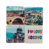 Kosova Temalı Dörtlü Taş Magnet thumbnail 1
