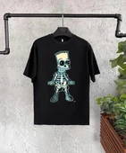 Bisiklet Yaka Kısa Kol Çocuk Baskılı T-Shirt - Siyah thumbnail 2