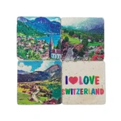 İsviçre Temalı Dörtlü Taş Magnet thumbnail 1
