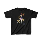 Unisex Çocuk Baskılı T-Shirt - Siyah - 1