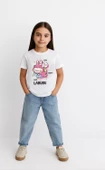Kız Labubu Çocuk Baskılı T-Shirt - Beyaz - 2