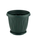 Omnipazar SY-5703 Plastik Ürgüp Tabaklı Saksı Takımı 3,5 lt Yeşil 6 Adet thumbnail 3