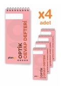 Optik Cevap Defteri PUDRA (4 Adet - 200 Sayfa) Sınava Hazırlık Optik Form Defteri - Plango - 1
