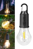 BUFFER® Şarj Olabilen 3 Farklı Mod LED'li Kendiliğinden Asma Kancalı Kamp,Dış Cephe Lambası - 6