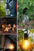 BUFFER® Şarj Olabilen 3 Farklı Mod LED'li Kendiliğinden Asma Kancalı Kamp,Dış Cephe Lambası - 8
