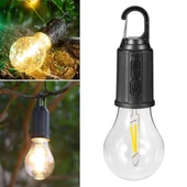 BUFFER® Şarj Olabilen 3 Farklı Mod LED'li Kendiliğinden Asma Kancalı Kamp,Dış Cephe Lambası - 1