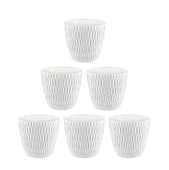 Omnipazar SY-5445 6,5 Lt Beyaz Decora Desenli Saksı 6 Adet thumbnail 1