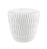 Omnipazar SY-5445 6,5 Lt Beyaz Decora Desenli Saksı 6 Adet thumbnail 3