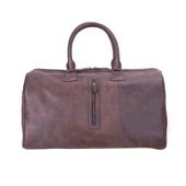 Dolly Gerçek Deri Seyahat Çantası Antik Koyu Kahve - 1