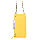 Reina 6.9 inch Uyumlu Deri Kılıf Cüzdan Askılı FL12 Sarı thumbnail 4