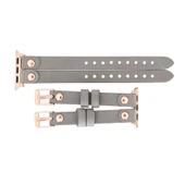 Apple Watch Uyumlu Deri Kordon Ely Double Tour RST9 Gri thumbnail 4