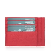 Zip Deri Fermuarlı Kartlık ZPCH ERC2 Kırmızı - 5