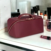Ella Kadın Seyahat Kozmetik Bakım Makyaj Çantası Organizer Bordo - 2