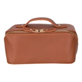 Ella Kadın Seyahat Kozmetik Bakım Makyaj Çantası Organizer Tan Rengi thumbnail 4