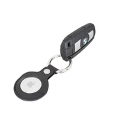 Apple AirTag Uyumlu Deri Anahtarlık, RST1 Siyah - 2