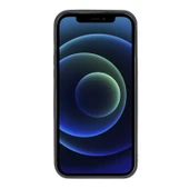 Apple iPhone 12 Pro Max Uyumlu Deri Arka Kapak RST1 Siyah - 4