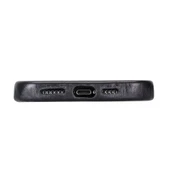 Apple iPhone 12 Pro Max Uyumlu Deri Arka Kapak ROCK RST1 Siyah thumbnail 5