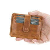 Çok Bölmeli Slim Deri Kartlık BLW019 V18 Taba - 1