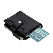 Deri Cüzdan Ve Kartlık, Mekanizmalı, 10 Adet Kart Bölmeli, Siyah - 5