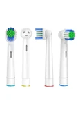 TTOYSWORLD TTOYSWORLD 4 Adet Oral B Pilli Ve Elektrikli Diş Fırçalarına Uyumlu Yedek Başlık thumbnail 1