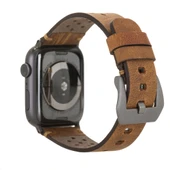 Apple Watch Uyumlu Deri Kordon Vigo 42-44-45mm G19 Taba - 2