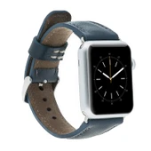 Apple Watch Uyumlu Deri Kordon 38-40-41mm SNB Lacivert - 1