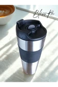 Blissra French Press Mug Termos – Paslanmaz Çelik Kahve Kupası, Sızdırmaz Kapaklı Taşınabilir Demleme Bardak - 3