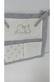 Ege Home cepli bebek beşik organizer düzenleyici gri fil nakışlı - 4
