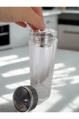 Blissra Çift Katmanlı Cam Termos 300 ml – Filtreli Şeffaf Bitki Çayı ve Meyve Demleme Şişesi - 2