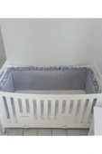Ege Home Mia Fırfırlı Beşik Yan Koruma Gri 38×235 tek parça - 1