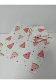 Ege Home 6lı müslin bebek ağız mendili karpuz desen - 1