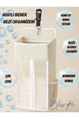 Blissra Askılı Bebek Bezi Düzenleyici Organizer (Beşiğe Asılabilir) –Mavi Puantiyeli- Özel Tasarım - 3