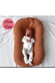 Ege Home organik babynest yenidoğan bebek yatağı koyu tarçın kiremit - 1