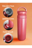 Blissra Filtreli Çelik Termos– Paslanmaz Çelik, Vakumlu Sızdırmaz Kapaklı, Sıcak Soğuk Çay ve Detox Matara - 1