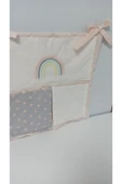 cepli bebek beşik organizer düzenleyici pudra gökkuşağı nakışlı - 4