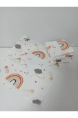 Ege Home 6lı müslin bebek ağız mendili tarçın gökkuşağı desen - 1