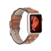 Apple Watch Uyumlu Deri Kordon Cross 42-44-45mm ST RST2E - 1