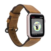 Apple Watch Uyumlu Deri Kordon 38-40-41mm Roma G19 Taba - 1