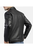 Prof Model Gömlek Yaka Hakiki Kuzu Zik Deri Spor Düz Ceket - 3