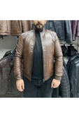 Spor Ceket Hakiki Deri Slim Fit ,Gündelik,Mevsimlik - 3