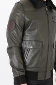 Pilot mont hakiki deri erkek yeşil renk thumbnail 1