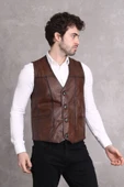Toptan Kahve Renk Yelek - 6