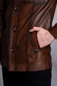 Uzun Italyan Yak Dar Kesim Hakiki Deri Ceket thumbnail 6