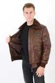 Pilot mont hakiki deri erkek kahve renk thumbnail 1