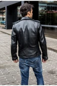 Dana Derisi kalın biker mont motorcu - 4