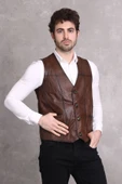 Toptan Kahve Renk Yelek - 5