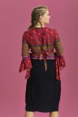 İspanyol Kol Crop Bluz - 5